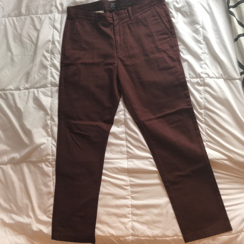 J Crew Sutton Chinos 34/32 Maroon
